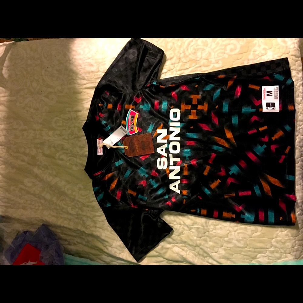 Mitchell and Ness T-shirt Jersey sz m blk